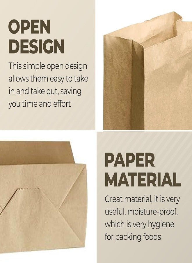 Aakriti Grocery Bags 7 x 4.5 x 11 Inches, Heavy Duty Brown Kraft Paper Sacks, Recyclable Durable for Pantry Items, Gifts, Retail, Food Delivery (Brown, Grocery Bag 50pcs) - Image 3