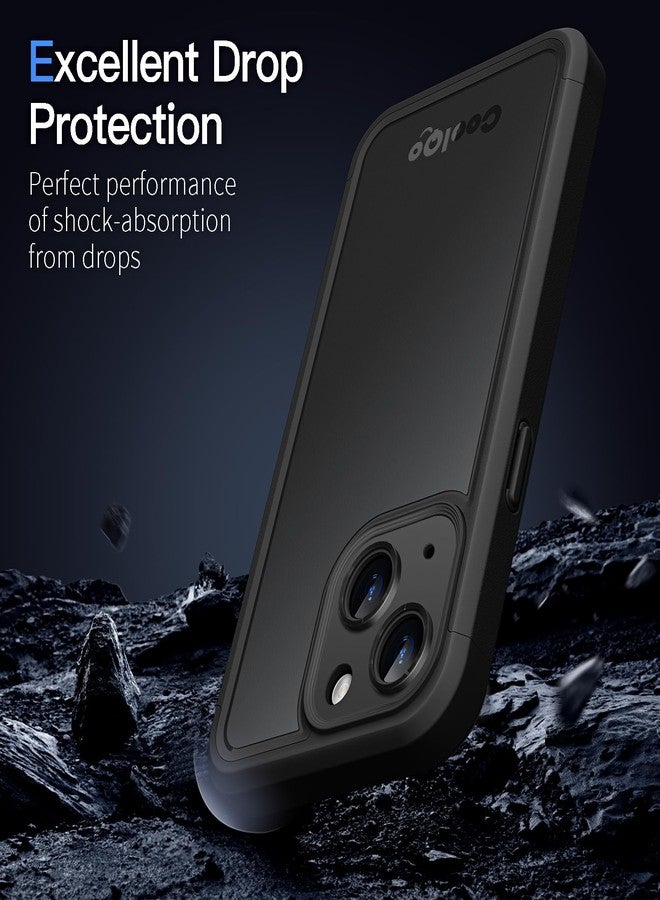 COOLQO Magnetic for iPhone 14/15 Plus Case, Dual Layer Matte Scratch-Resistant, Black - Image 5