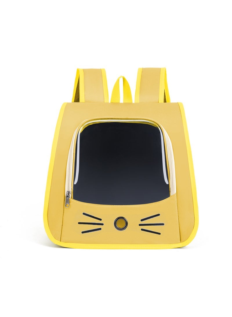 Generic Summer Foldable Breathable Pet Carrier Backpack Yellow 