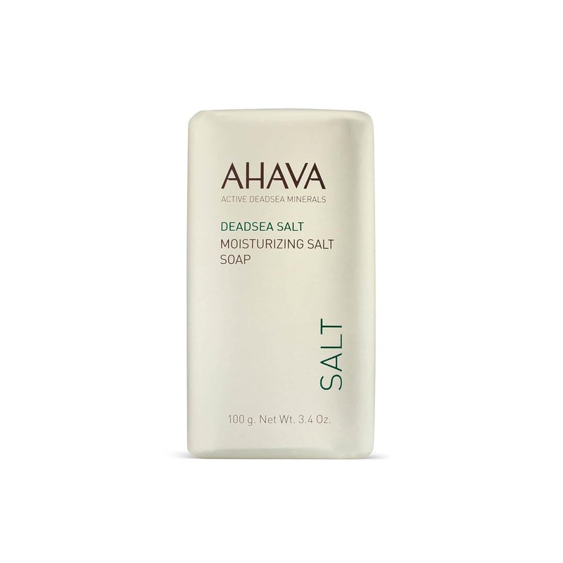 AHAVA Moisturizing Dead Sea Salt Soap  Face  Body Cleansing Bar to Moisture the Skin Enriched with Exclusive Mineral Blend of Dead Sea Osmoter  Dead Sea Salt 34 Oz Packaging May Vary