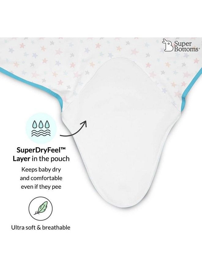 Superbottoms - Dry Feel Swaddle Wrap For Newborn ; Superdryfeel Layer To Keep Baby Dry ; Extra Soft ; 100% Cotton ; Easy To Wear Travel Friendly Wrapper ; 0 3 Months Baby Wrappers ; Pack Of 3 - Image 1