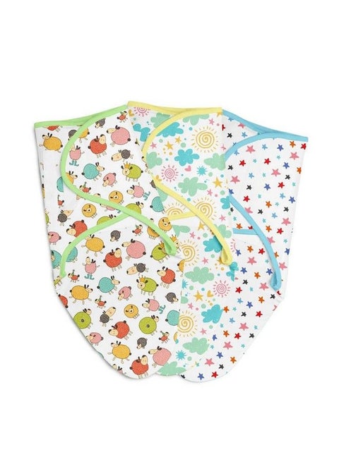 Dry Feel Swaddle Wrap For Newborn ; Superdryfeel Layer To Keep Baby Dry ; Extra Soft ; 100% Cotton ; Easy To Wear Travel Friendly Wrapper ; 0 3 Months Baby Wrappers ; Pack Of 3