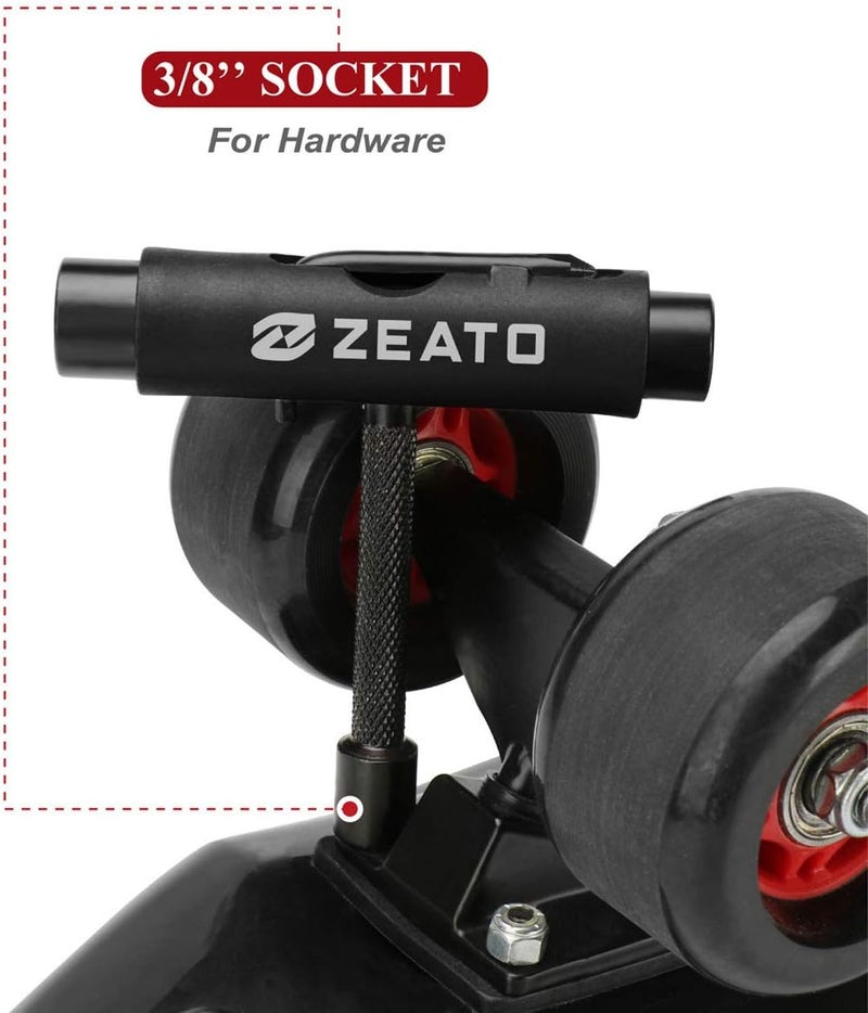 Zeato All-in-One Skate Tools Multi-Function Portable Skateboard T Tool Accessory with T-Type Allen Key and L-Type Phillips Head Wrench Screwdriver - Image 5
