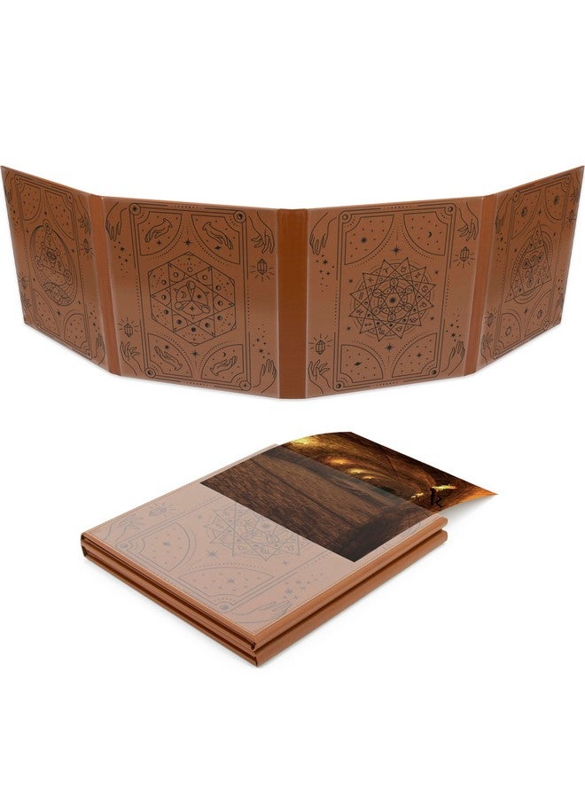CASEMATIX Dm Screen Faux Leather Doublesided Customizable Gm Screen 8Pocket Folding Dungeon Master Screen With Outwardfacing Sleeves For Artwork And Reference Sheets Inserts Not Included - Image 1