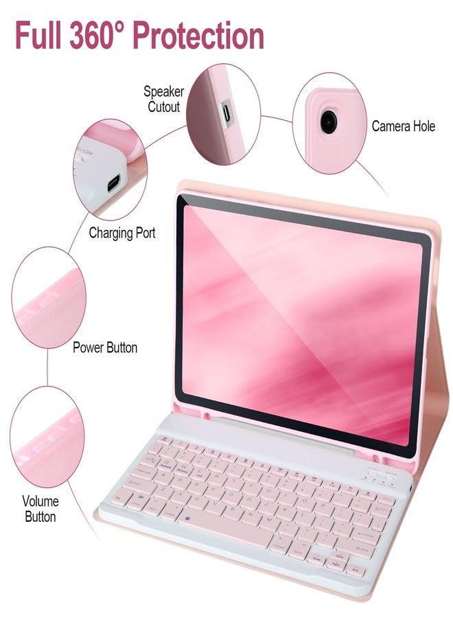 APHBZGE Keyboard Case for Samsung Galaxy S6 Lite 10.4" 2022/2020,Case with Keyboard for Samsung S6 lite with S Pen Holder,Detachable Wireless Bluetooth Keyboard for Galaxy S6 Lite 10.4" Auto Wake/Sleep,Pink - Image 4