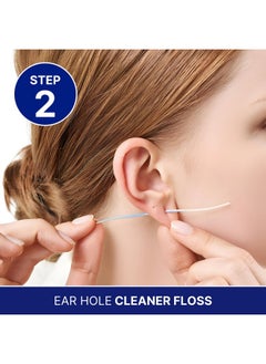 BodyJ4You Piercing Aftercare Spray Piercing Hole Cleaner - Earring Hole Cleaner Piercing Floss Ear Hole Cleaner - Natural Saline Wound Wash Keloid Bump Removal - Pierced Ears Nose Cleaning Kit  - Image 4