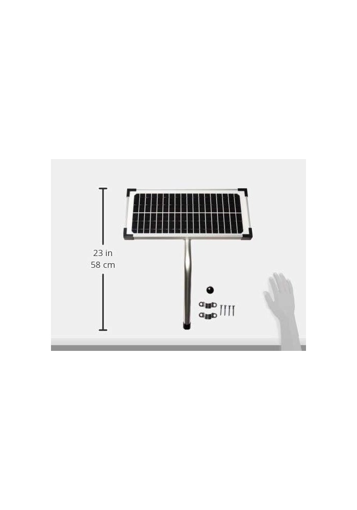 Mighty Mule 10 Watt Solar Panel Kit (FM123) for Automatic Gate Openers - Black Cell - Image 3