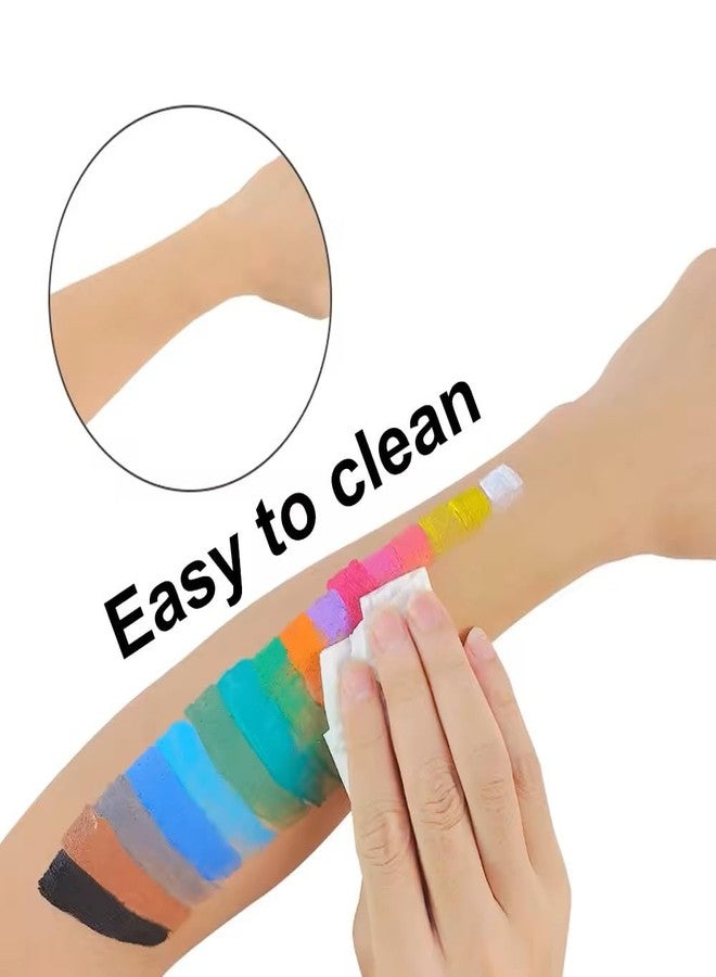 Tassel Toppers Kids Face Painting Kit, 20 Non-Toxic Water Based Paints, Professional Face and Body Paint Makeup for Sensitive Skin, 4 Stencils, 2 Hair Chaulk Combs, 2 Sponges - Image 4