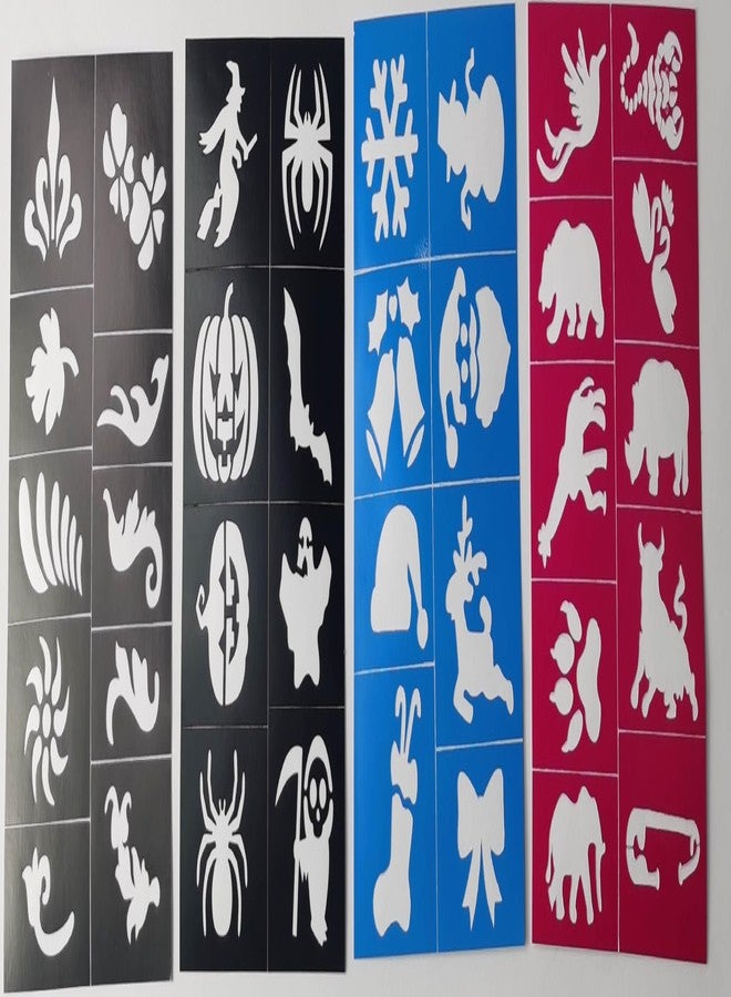 Tassel Toppers Kids Face Painting Kit, 20 Non-Toxic Water Based Paints, Professional Face and Body Paint Makeup for Sensitive Skin, 4 Stencils, 2 Hair Chaulk Combs, 2 Sponges - Image 5