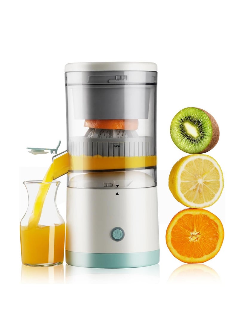 عصارة كهربائية، عصارة فواكه حمضية كهربائية خالية من BPA قابلة لإعادة الشحن، عصارة محمولة للبرتقال والليمون والجريب فروت مع فتحة سكب سهلة، بمحرك قوي جديد لعصر سهل ومريح - Image 1