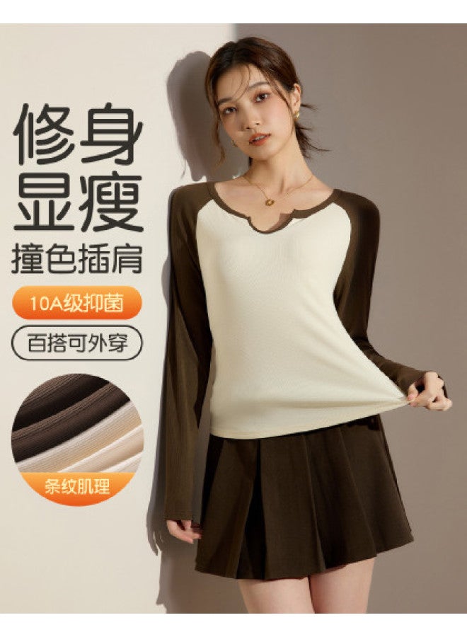 MIIOW Autumn Women'S Long-Sleeve Base T-Shirt, Wearable As Outerwear, Women'S Base Layer Top - Image 1