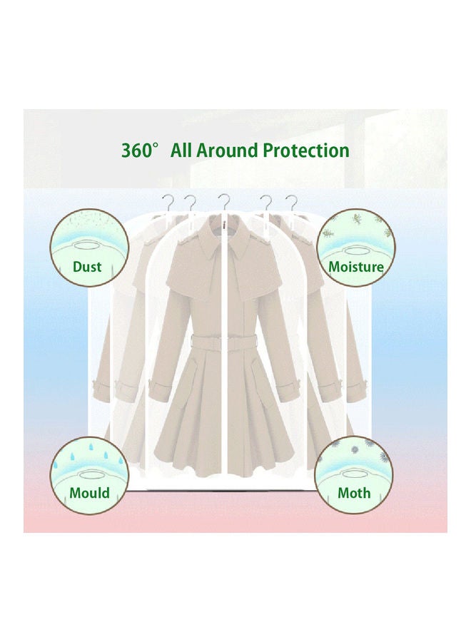 Loquat 6-Piece Hanging Garment Cover White - Image 4