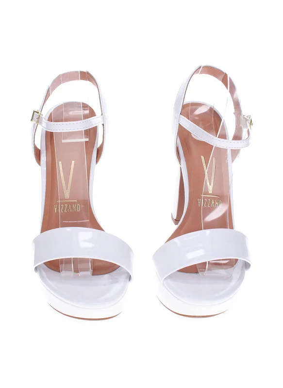 VIZZANO Vizzano Ladies High Heel Sandals White 99 | Made In Brazil