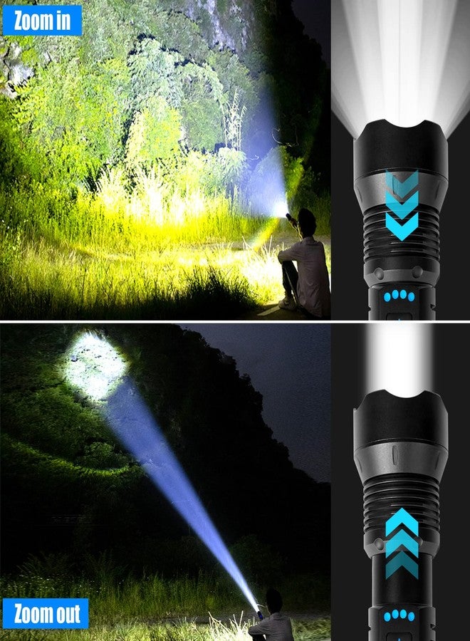 Foleto Rechargeable LED Flashlights High Lumens,Super Bright Flashlight, Powerful Tactical Handheld Flash Light, 5 Modes Zoomable Waterproof Flash Lights for Camping, Emergency - Image 3