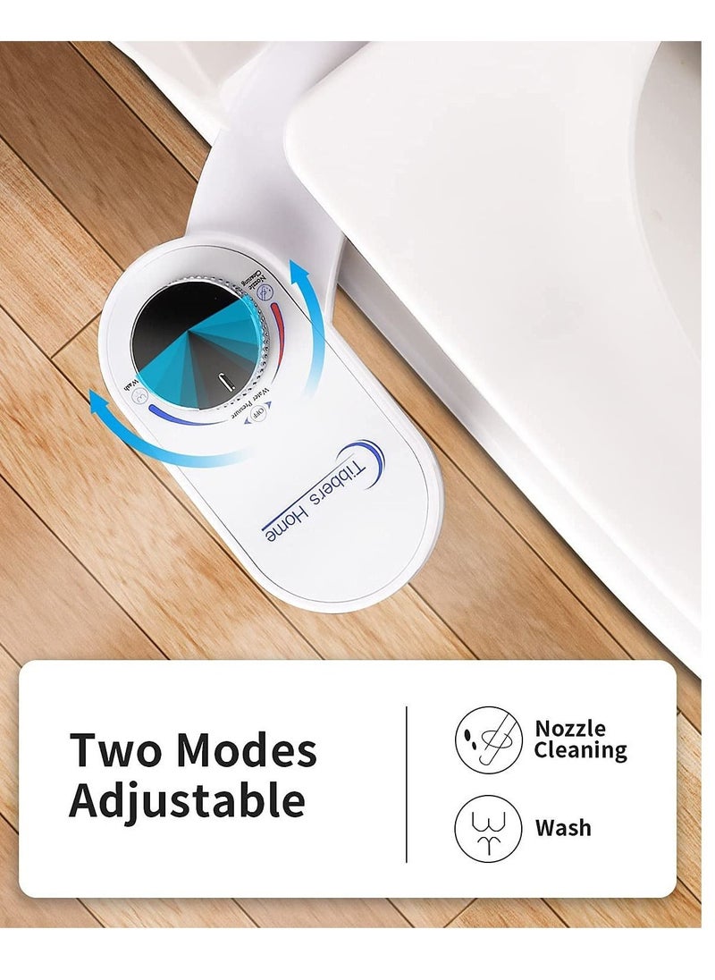 Bidet, Bidet Attachment for Toilet, Non-Electric Fresh Water Bidet with Self-Cleaning Nozzle, Easy Home Installation