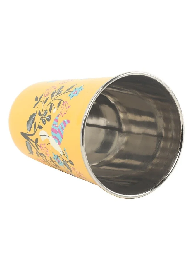 Chumbak Boho Birds Steel Tumbler - Large, 200ml