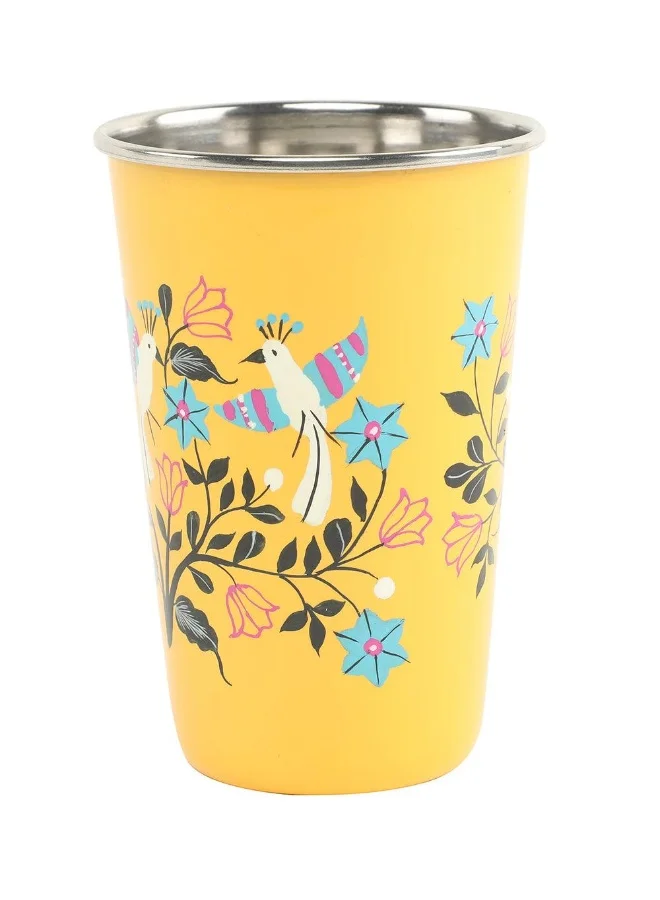 Chumbak Boho Birds Steel Tumbler - Large, 200ml
