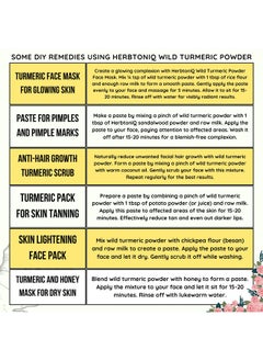 Herbtoniq Kasturi Manjal Wild Turmeric Face Pack Powder | For Diy Body Ubtan | Pure Wild Haldi Goodness For Glowing Skin | Unisex (Kasturi Haldi / Amba Haldi / Curcuma Aromatica / Jangli Haldi / Kasthuri Manjal) 125Gm  - Image 3