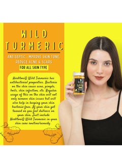 Herbtoniq Kasturi Manjal Wild Turmeric Face Pack Powder | For Diy Body Ubtan | Pure Wild Haldi Goodness For Glowing Skin | Unisex (Kasturi Haldi / Amba Haldi / Curcuma Aromatica / Jangli Haldi / Kasthuri Manjal) 125Gm  - Image 2