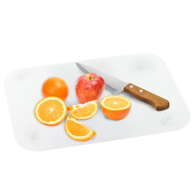 Better Houseware Acrylic Cutting Board 12 x 8 BPAFree NonSlip Rubber Feet Pebble Finish Scratch Resistant Lightweight Clear Plastic Board for Kitchen Countertop Protection and Meal Prep