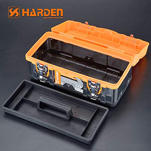 Harden Professional Stainless-Steel and ABS Tools Box with Removable Top Organizer Tray (40x19x18.5 cm) 520226 - Image 3