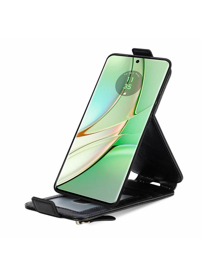 S-TOP Case For Motorola Edge 2024 Zipper Wallet Vertical Flip Leather Phone Case - Image 4