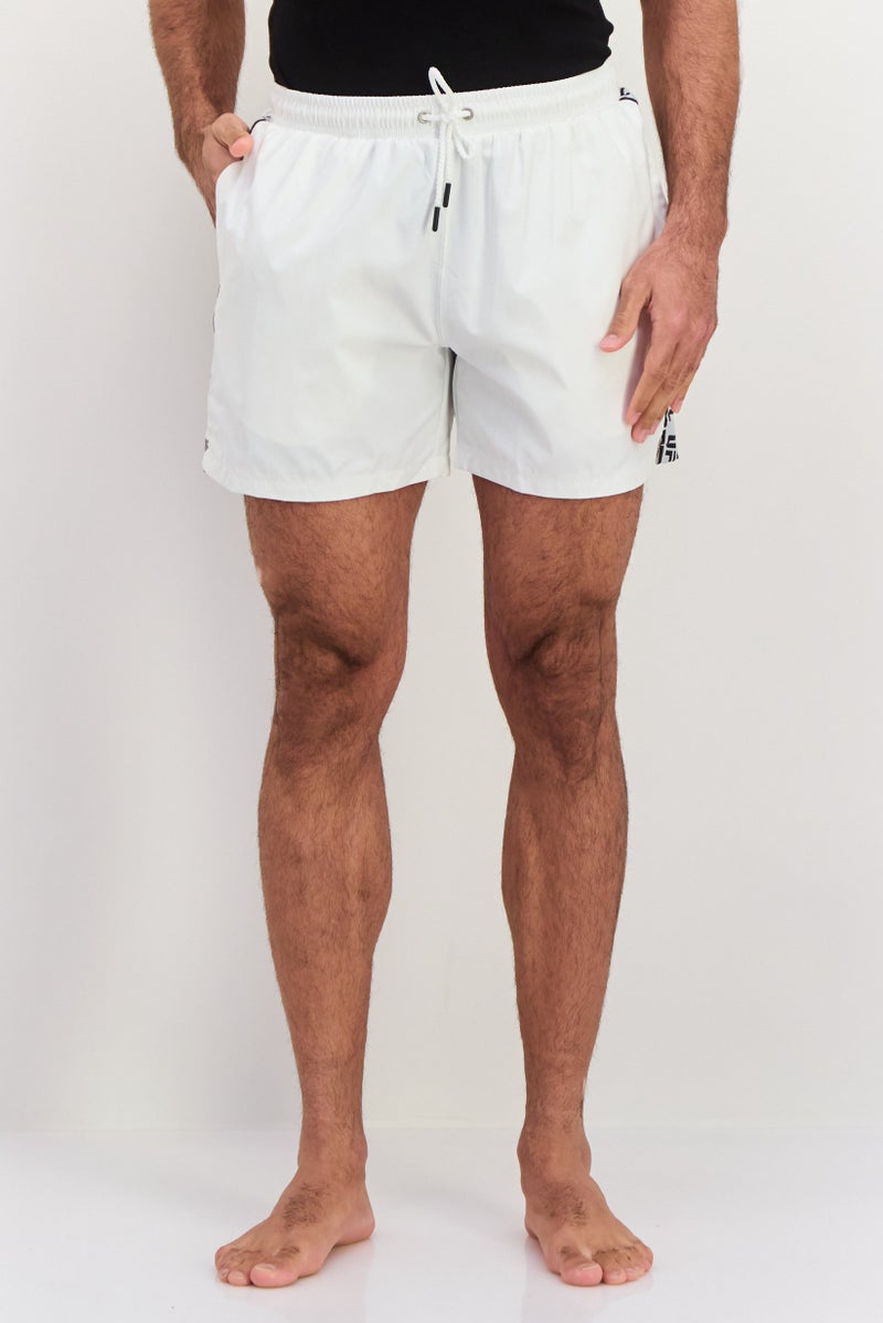 Ufc Men Brand Logo Board Shorts, White  - Image 1