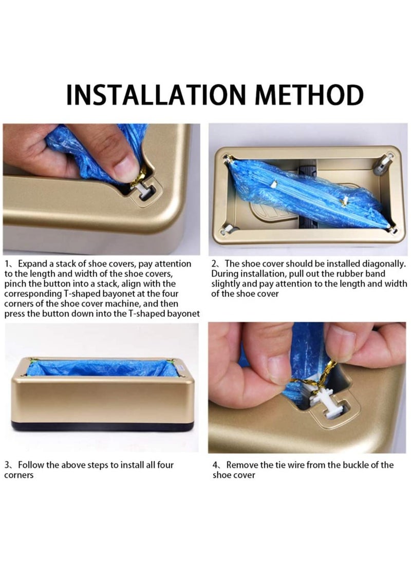 Eworld - Automatic Shoe Cover Dispenser Machine with 100 Disposable Plastic Bags - Image 1