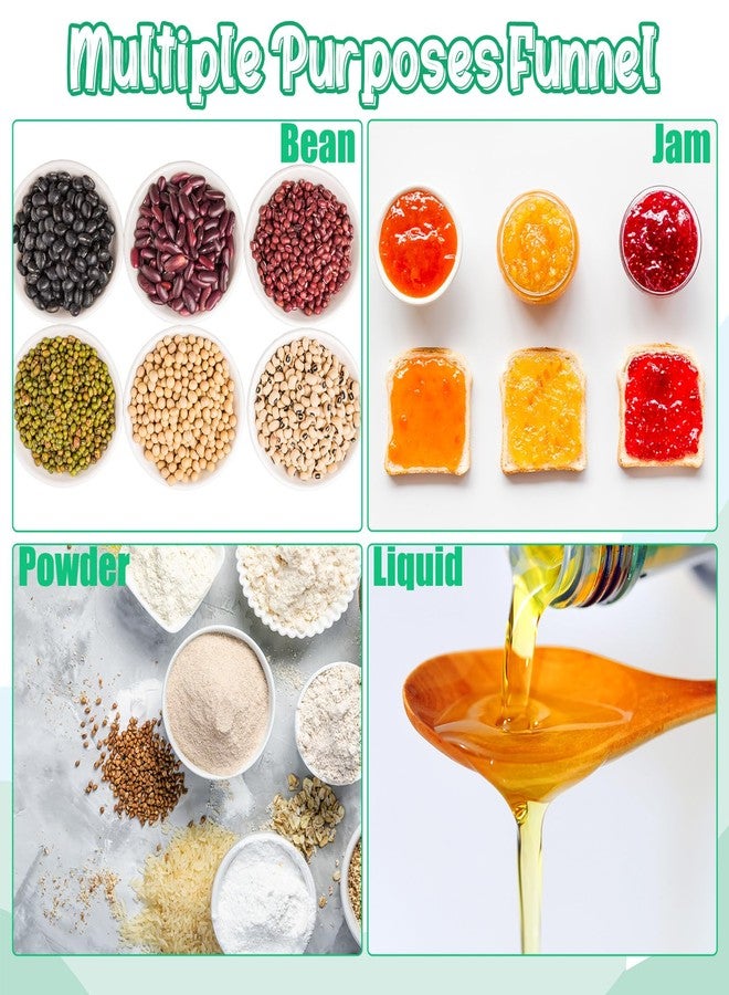 Gejoy Canning Funnel with Strainer, Stainless Steel Wide-Mouth Mason Jar Funnels, for Kitchen Use Filling Bottles, Canning Supplies Kit, for Transferring Liquid, Oil, Spices, Powder, Jam, Grain - Image 4