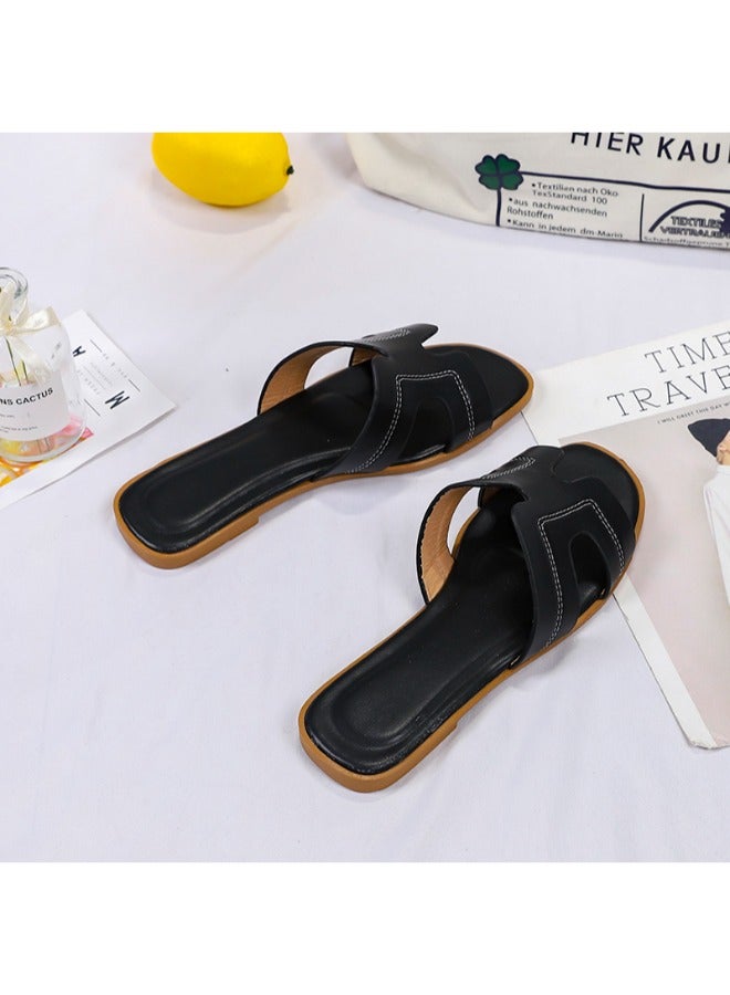 Rup Art Simple Design Comfy Flat Slippers for Women and Ladies Lightweight - Image 2