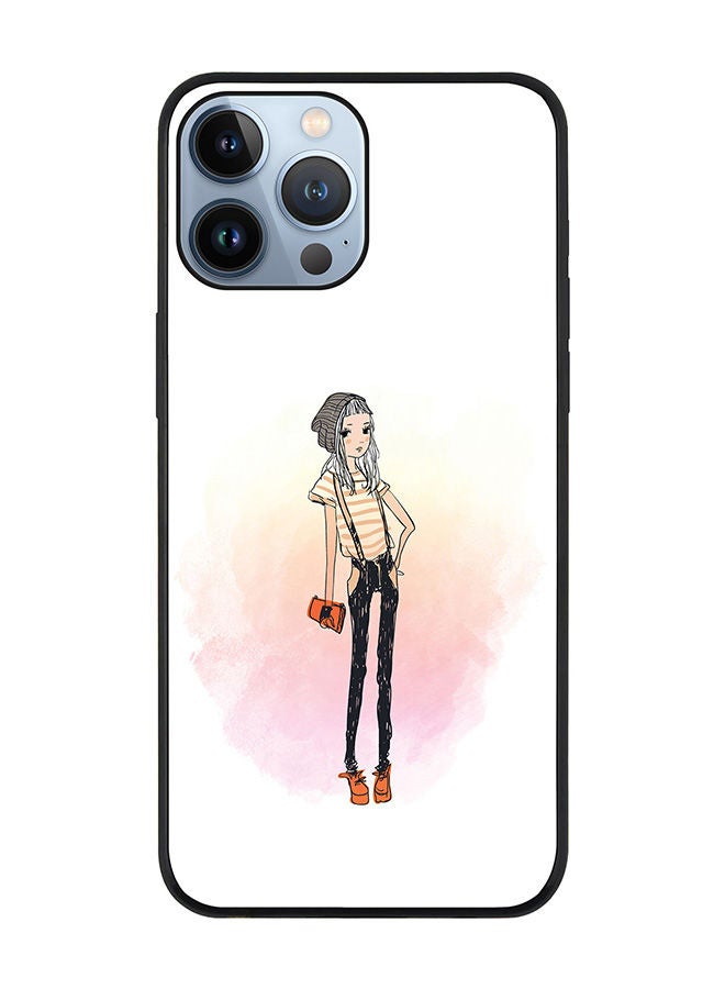 Stylizedd Rugged Black edge case for Apple iPhone 13 Pro Max Slim fit Soft Case Flexible Rubber Edges Anti Drop TPU Gel Thin Cover - Hipster Chic - Image 1