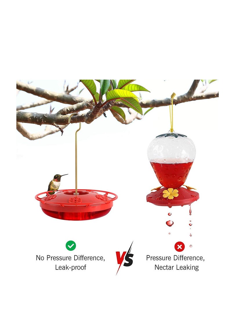 Generic - Hummingbird Feeder for Outdoors Hand Blown Glass Hummingbird Feeder Leak Proof Hummer Bird Feeder for Outside Window Easy to Clean and Fill Hanger Upgraded Leak Bird Feeder - Image 1