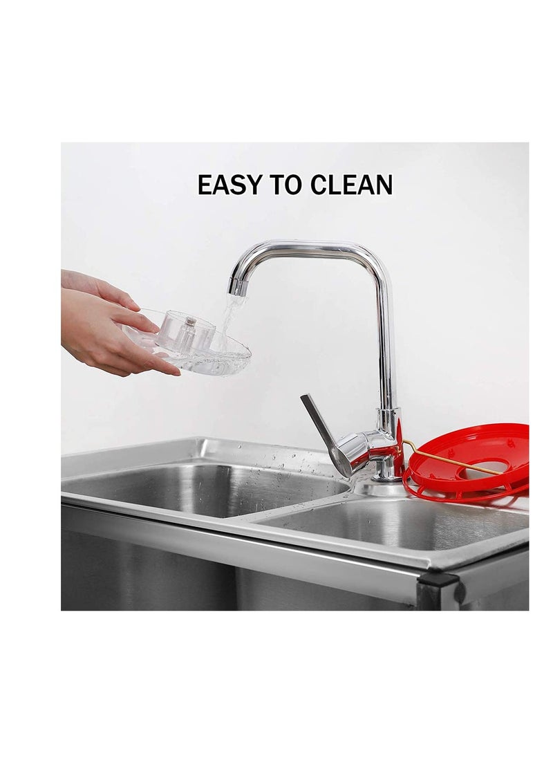 Generic - Hummingbird Feeder for Outdoors Hand Blown Glass Hummingbird Feeder Leak Proof Hummer Bird Feeder for Outside Window Easy to Clean and Fill Hanger Upgraded Leak Bird Feeder - Image 1