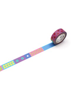 MT mt Washi Masking Tape, 15mm x 7 mtrs Shade -Kapitza Polka Dot Vivid, (Pack of 1)  - Image 1