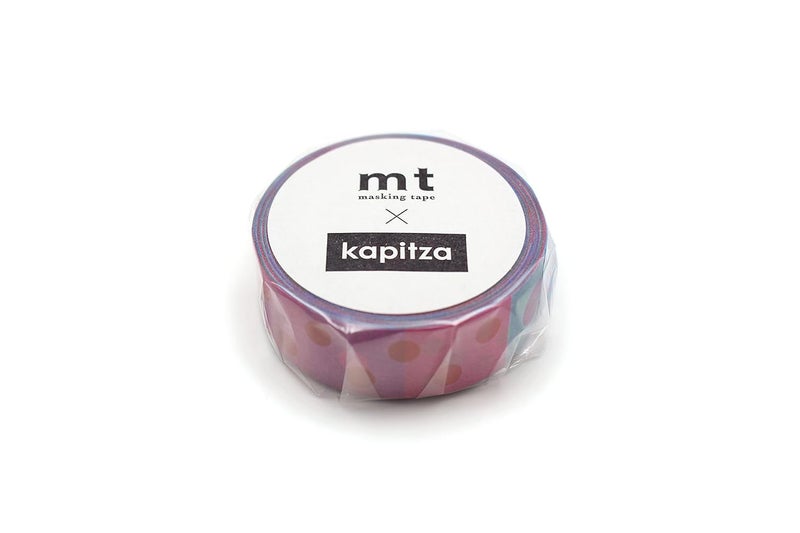 MT mt Washi Masking Tape, 15mm x 7 mtrs Shade -Kapitza Polka Dot Vivid, (Pack of 1)  - Image 2