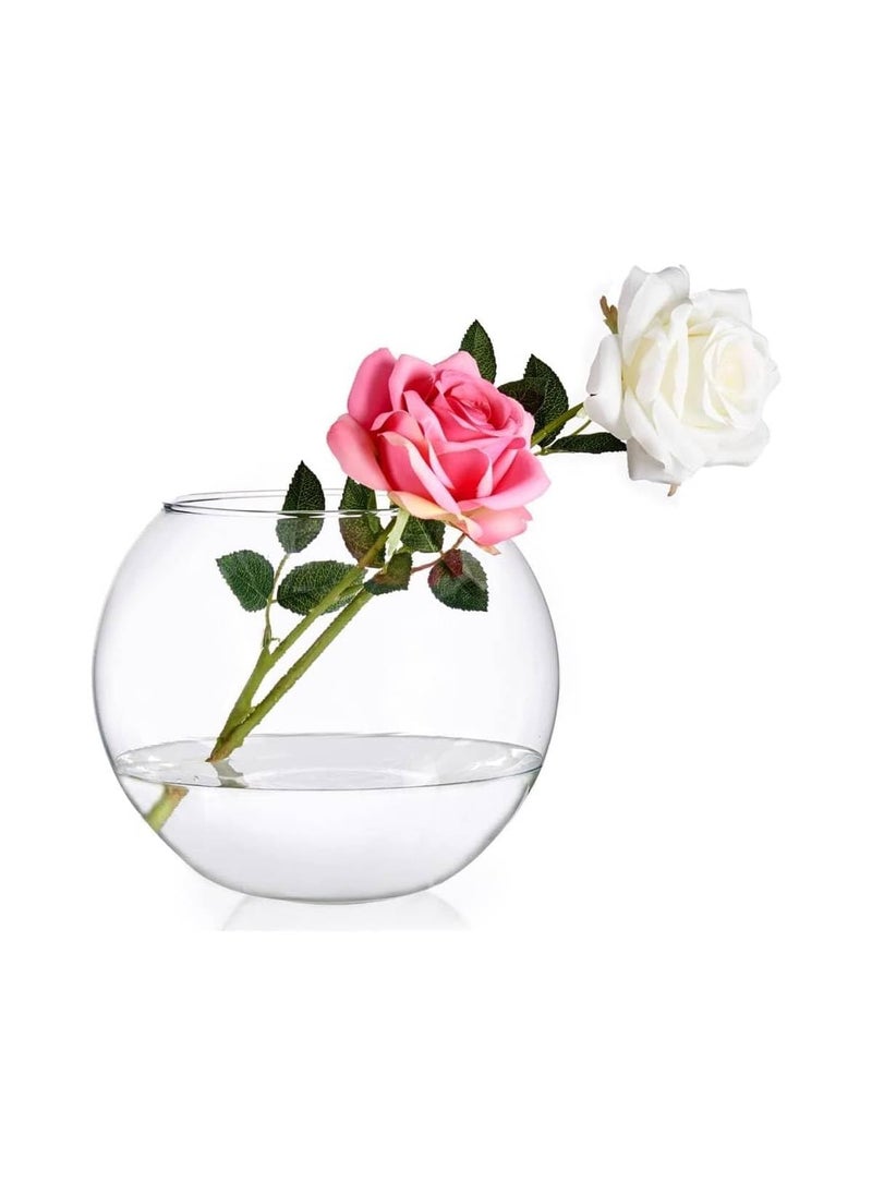 Incrizma Incrizma Bowl Glass Vase, Diameter 10,15 & 20cm, Clear Bubble Planter Terrarium Fish Bowl, Globe Flower Vase Centerpiece for Wedding Event Home Decor, Set of 3 Pcs  - Image 3