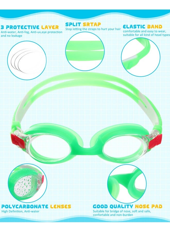 Hoteam Swim Goggles For Kids 4 9 Wide Vision Swimming Goggles Anti Fog Pool Goggles With Cases Boys Girls (24 Pairs) - Image 3