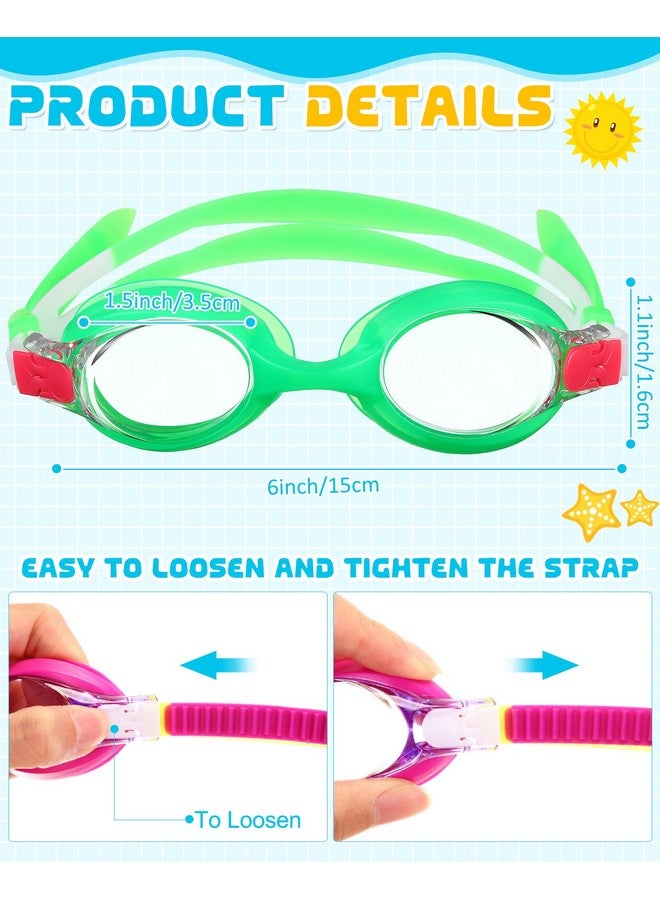 Hoteam Swim Goggles For Kids 4 9 Wide Vision Swimming Goggles Anti Fog Pool Goggles With Cases Boys Girls (24 Pairs) - Image 5