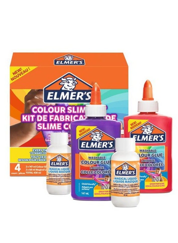 Elmers 4- Piece Colour Slime Kit Multicolour - Image 1