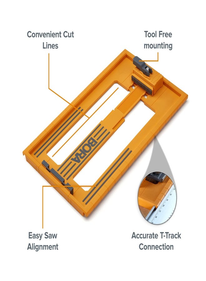 BORA NGX Saw Plate RT Circular Saw Guide, For Straight Cuts, designed for use with Bora NGX and WTX Clamp Edge System, Adjustable to fit most Circular Saws 546001 - Image 2