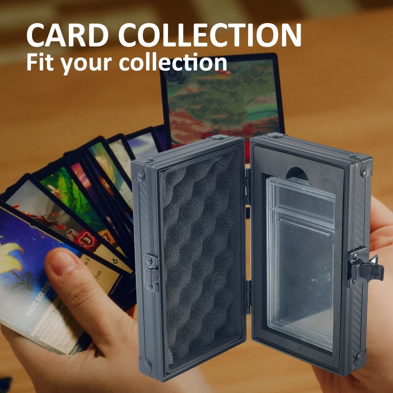 Black Single Slot Trading Card Storage Case For PSA BGS CGC Grading Board Holder - Image 1