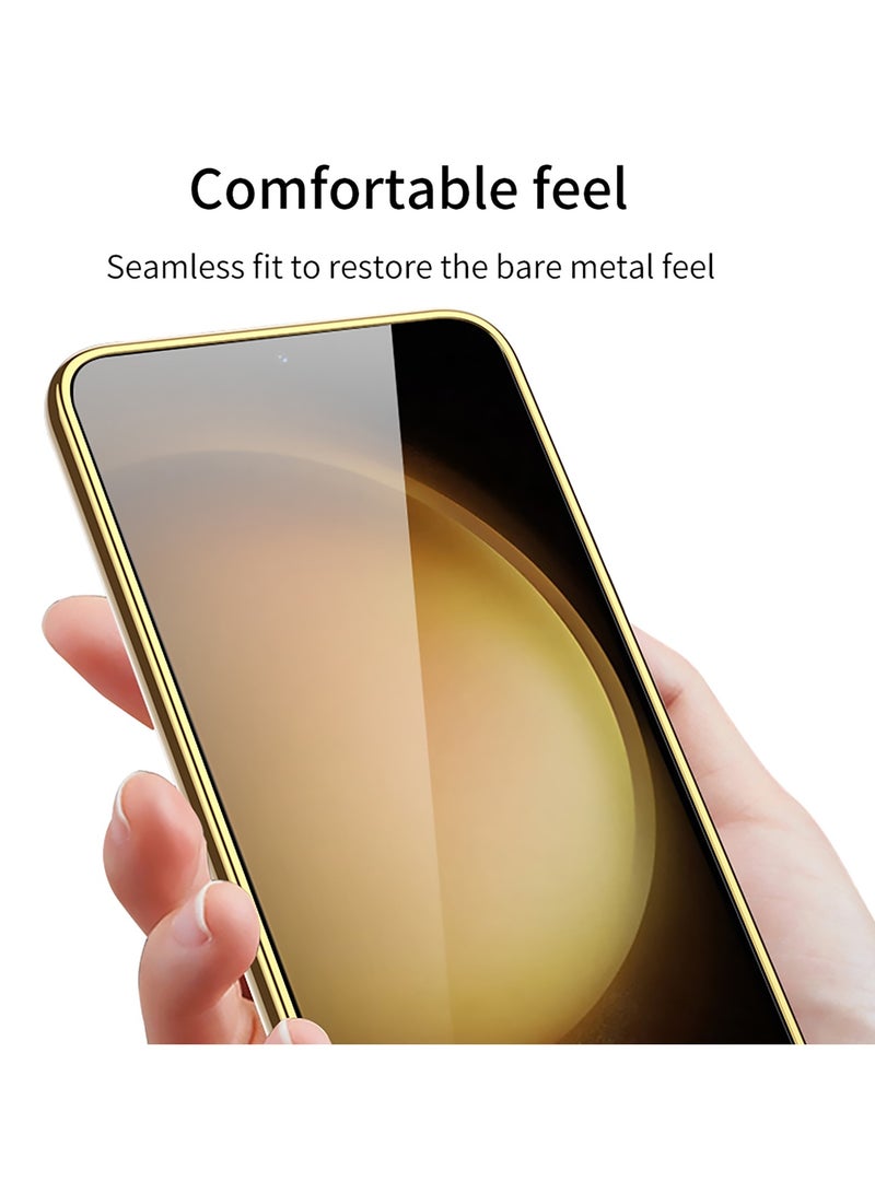 GKK Luxury Leather Case for Samsung Galaxy S25 Plus (2025) ,Electroplated Ultra-Thin, Anti-Drop, All-Round Protection Phone Cover Support Wireless Charging with Pen Slot Design - Pen Not Included  - Image 2