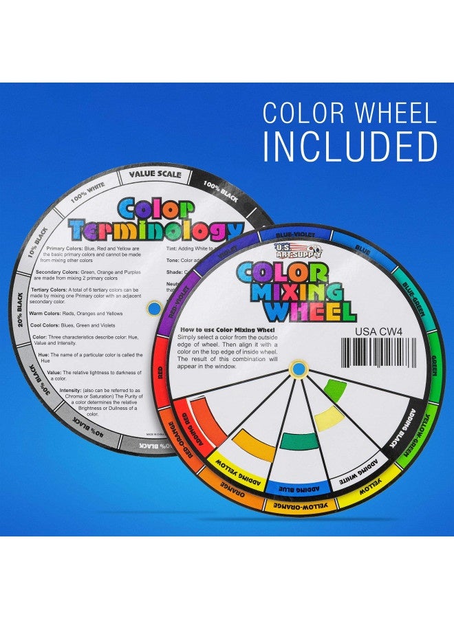 U.S. Cake Supply U.S. Cake Supply Large 2-Ounce Bottles Of Each Liquid Candy Food Color 8 Bottle Kit With Mixing Wheel For Chocolate And Candy Coloring  - Image 4