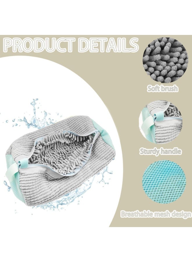 Polyester Shoe Washing Machine Bag with Zipper - Reusable Laundry Shoe Bag for Washer Dryer - 360° Deep Cleaning, Fits All Shoe Sizes, for Sneakers, Socks & Toys - Yellow - Image 2