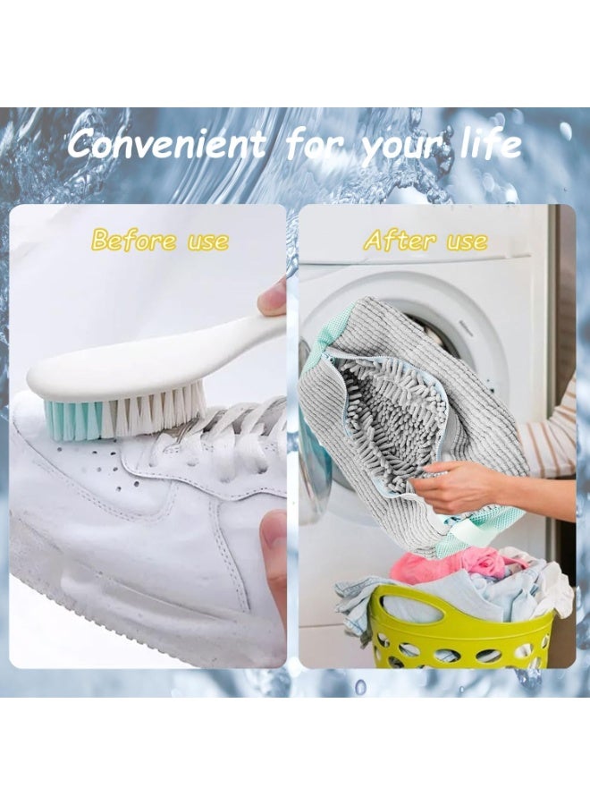 Polyester Shoe Washing Machine Bag with Zipper - Reusable Laundry Shoe Bag for Washer Dryer - 360° Deep Cleaning, Fits All Shoe Sizes, for Sneakers, Socks & Toys - Yellow - Image 3