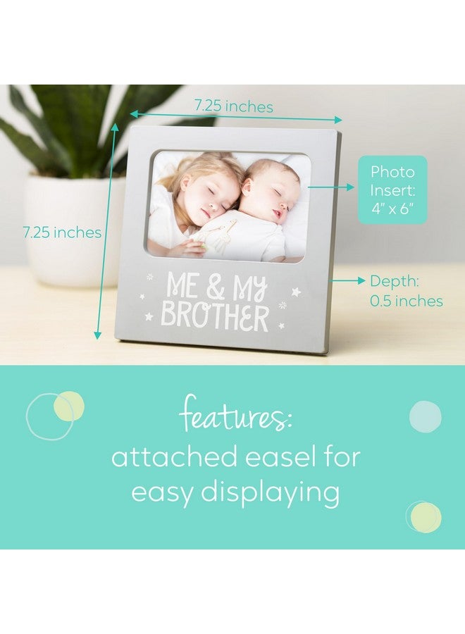 Tiny Ideas Me And My Brother Picture Frame, Holiday Gift Ideas For Siblings, Christmas Photo Picture Frame, Sibling Keepsake, Ideal Big Brother Gift, Shower Gift And Gender Neutral Nursery Decor, Gray - Image 3