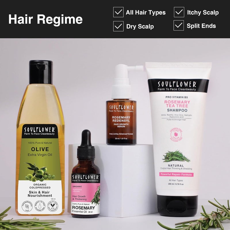 Soulflower Soulflower Extra Virgin Olive Oil For Hair Skin ColdPressed for Hair Growth Anti Hair Fall Damaged Hair Repair Fine Lines Wrinkles Makeup Primer Lip Heel Moisturizer 100 Pure Natural for Men Women 120ml - Image 5