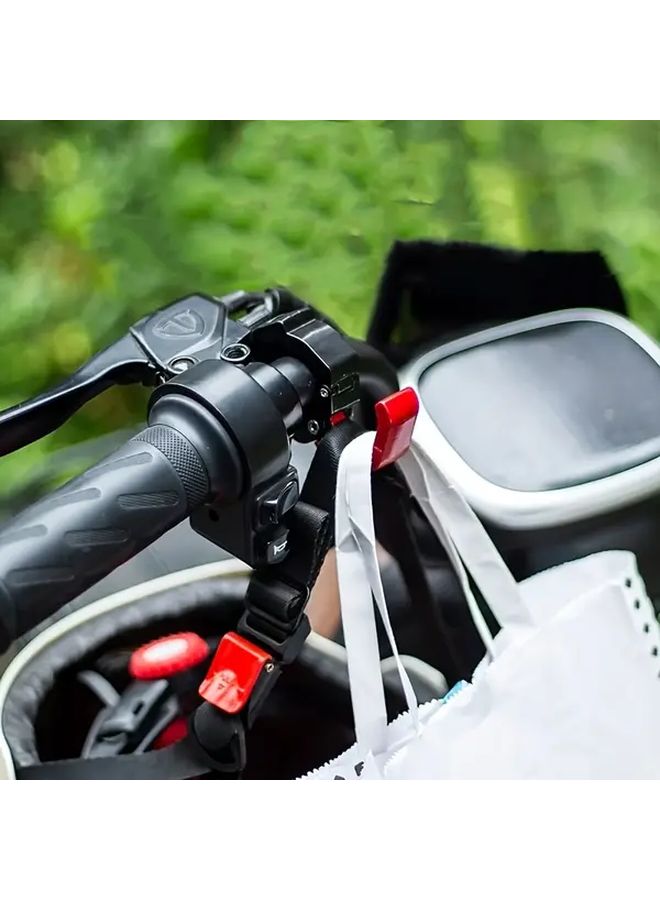 Red Universal No Drill Front Hook For Electric Bike Bicycle Motorcycle Helmet - Image 5