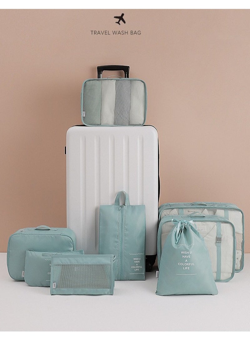 Generic 8-piece travel organizer luggage set suitable for digital toiletries and cosmetics storage bags, suitable for clothes, shoes, suitcases and travel bags  - Image 2