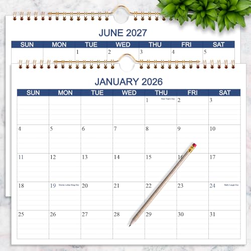 Nokingo Calendar 2026-2027 - Wall Calendar Runs Jan 2026 to Jun 2027-18 Months Calendar Planner with Thick Paper for Planning and Organizing for Home or Office, Blue Hanging Calendars, 8.5 x 11 Inches Calendars 26-27 - Image 5